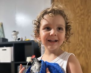 Camden, diagnosed with hydrocephalus