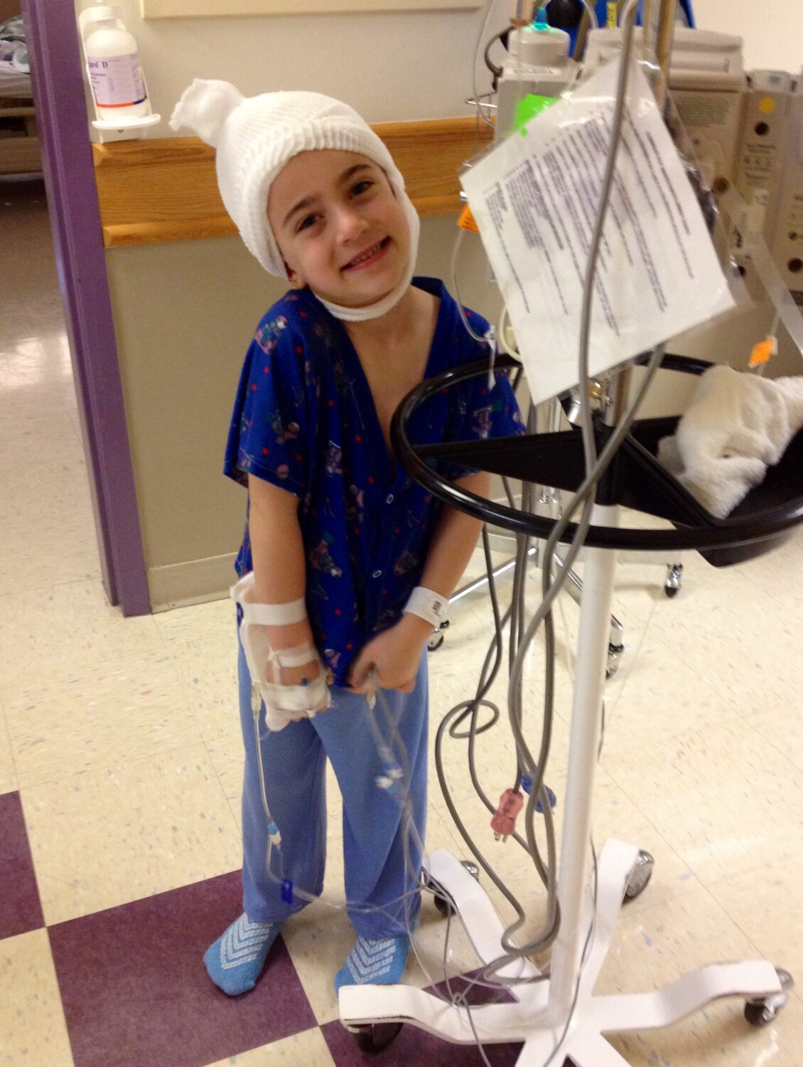 Kate Logan October 25 2013 one day after his second brain surgery 1 1
